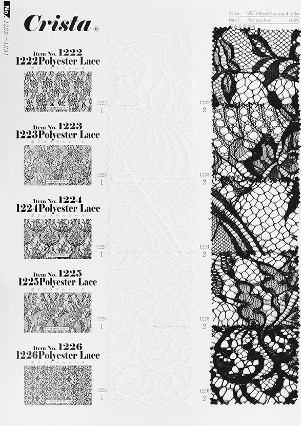 CSS34 polyester lace series sample book